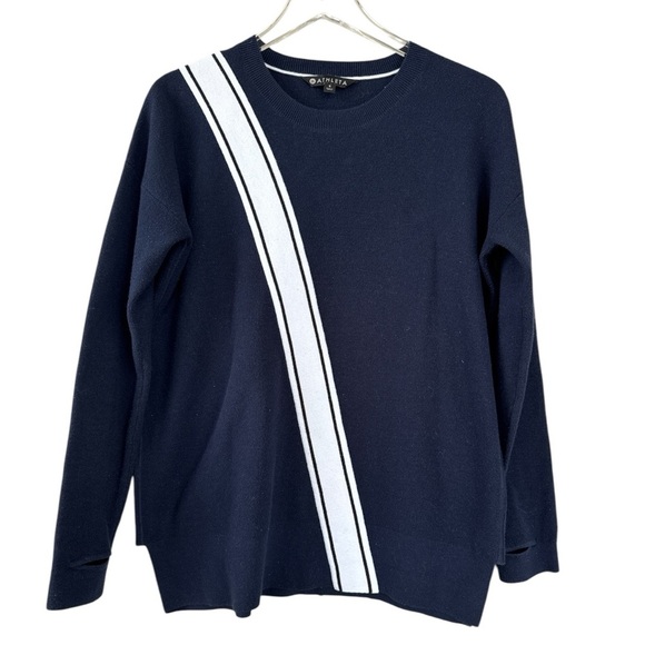 Athleta Streetwise Sweater Navy Blue Size Small - Picture 1 of 4